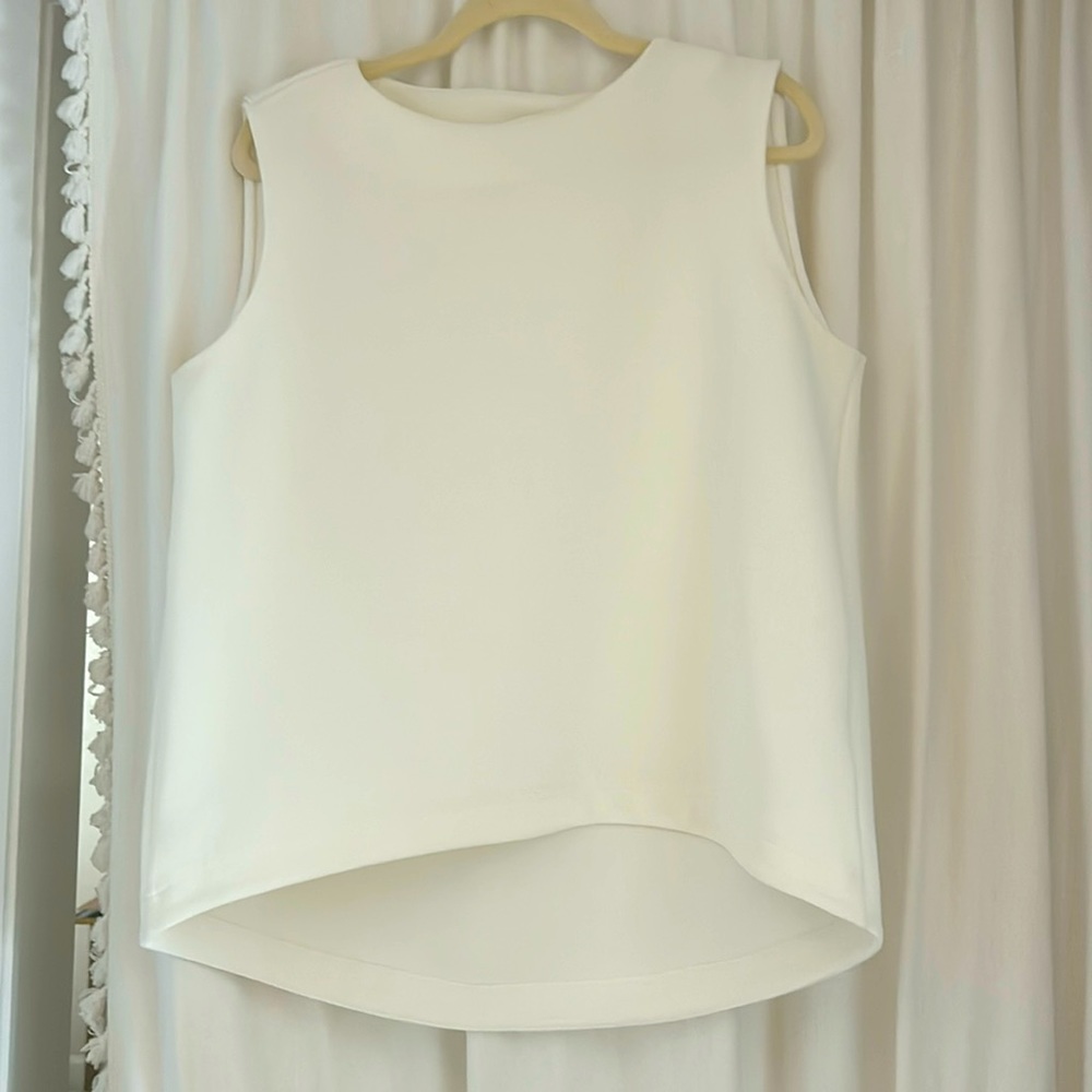 Club Monaco high/low textured dress tank